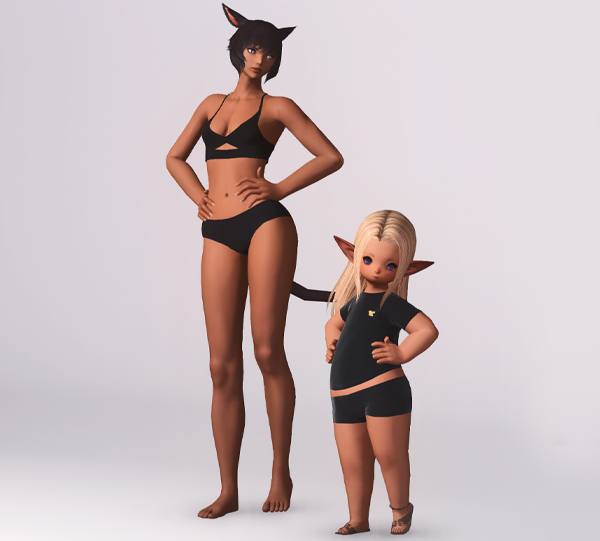 adapting poses for other races ffxiv