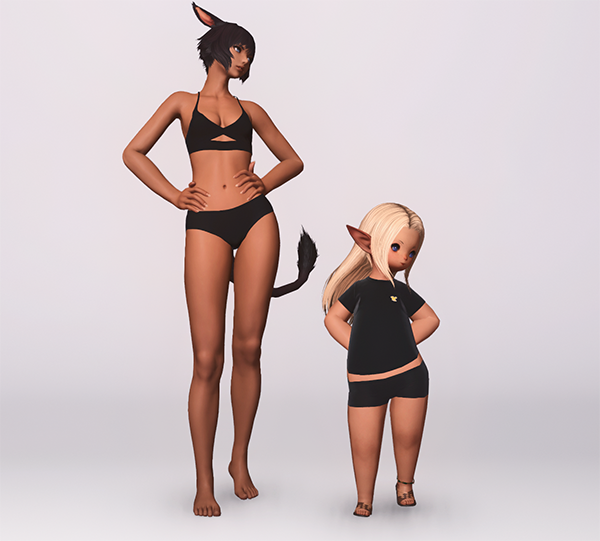 adapting poses for other races ffxiv